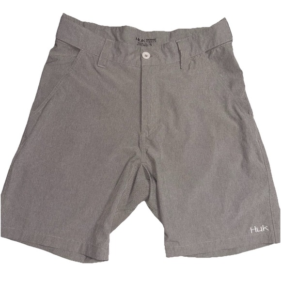 Huk Shorts Mens SMALL Gray Performance Fishing - Picture 1 of 5